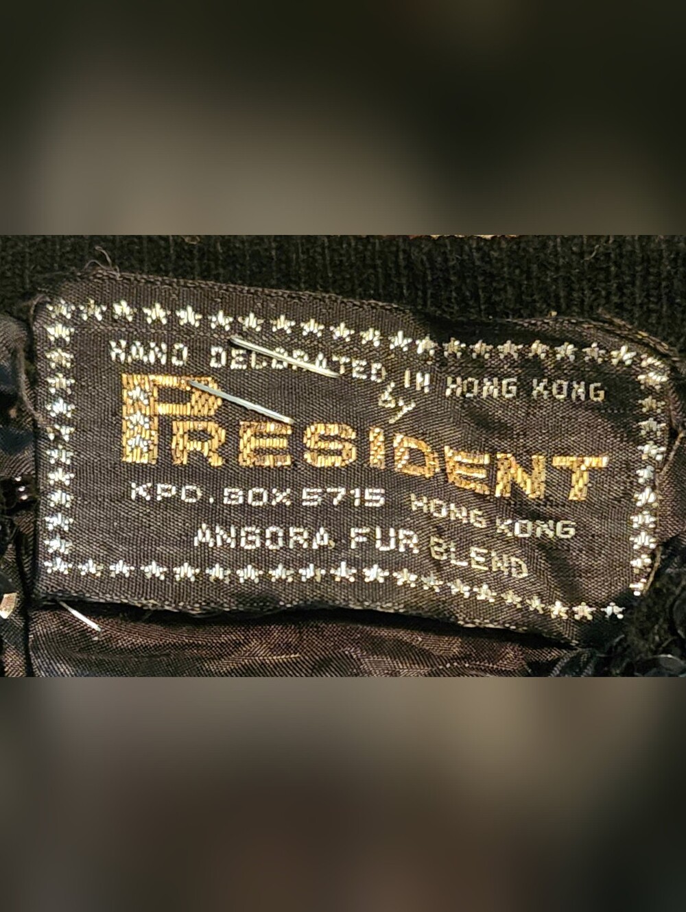 Vintage President Sequined Angora Fur Blend Jacket - Picture 3 of 4